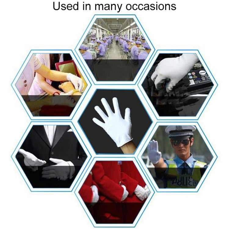12 Pairs Pure Cotton Working Gloves, Thickened,Size:XL, Thickened,Size:XL