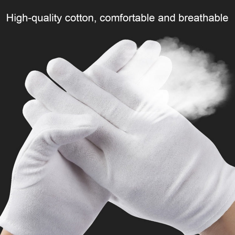 12 Pairs Pure Cotton Working Gloves, Thickened,Size:XL, Thickened,Size:XL