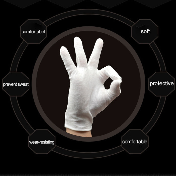 12 Pairs Pure Cotton Working Gloves,Thickened Cotton, Thickened Cotton