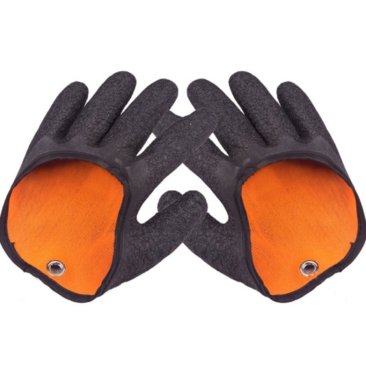 1 Pair Anti-Skid Catch Fish Latex Gloves Stab-resistant Waterproof Fishing Gloves, Specification:, Left+Right, Left+Right+Magnetic Buckles