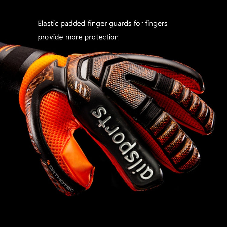 Ailsports ST5511 1 Pair Goalkeeper Thicken Latex Fingers Protection Gloves, 5, 6, 7, 8, 9, 10, 11