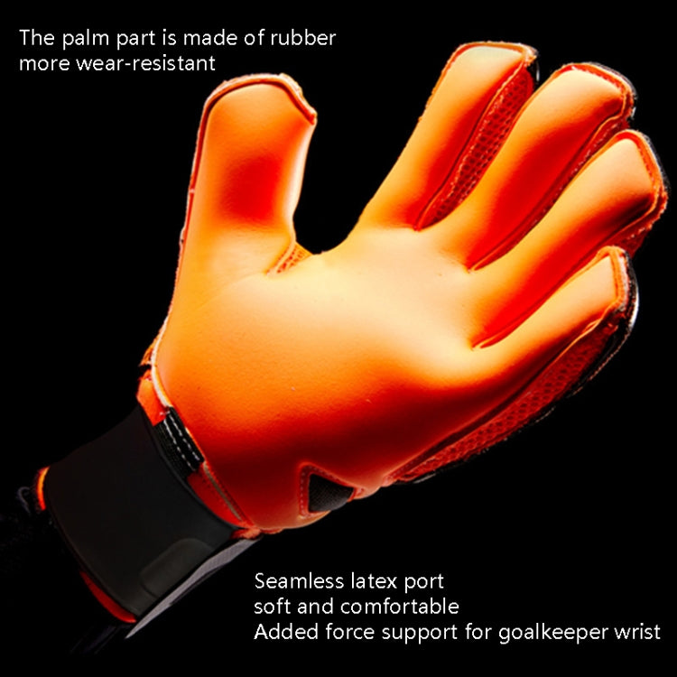 Ailsports ST5511 1 Pair Goalkeeper Thicken Latex Fingers Protection Gloves, 5, 6, 7, 8, 9, 10, 11