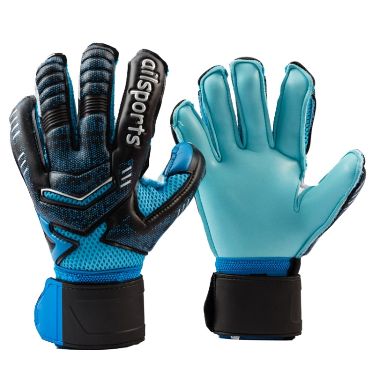 Ailsports ST5511 1 Pair Goalkeeper Thicken Latex Fingers Protection Gloves, 5, 6, 7, 8, 9, 10, 11