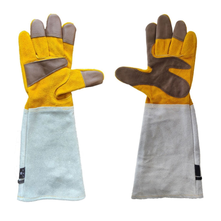 Leather Extended Thick Gardening Gloves Welder Work Gloves, Gold Original White L, Gold White M, Gold White L, Gold White XL