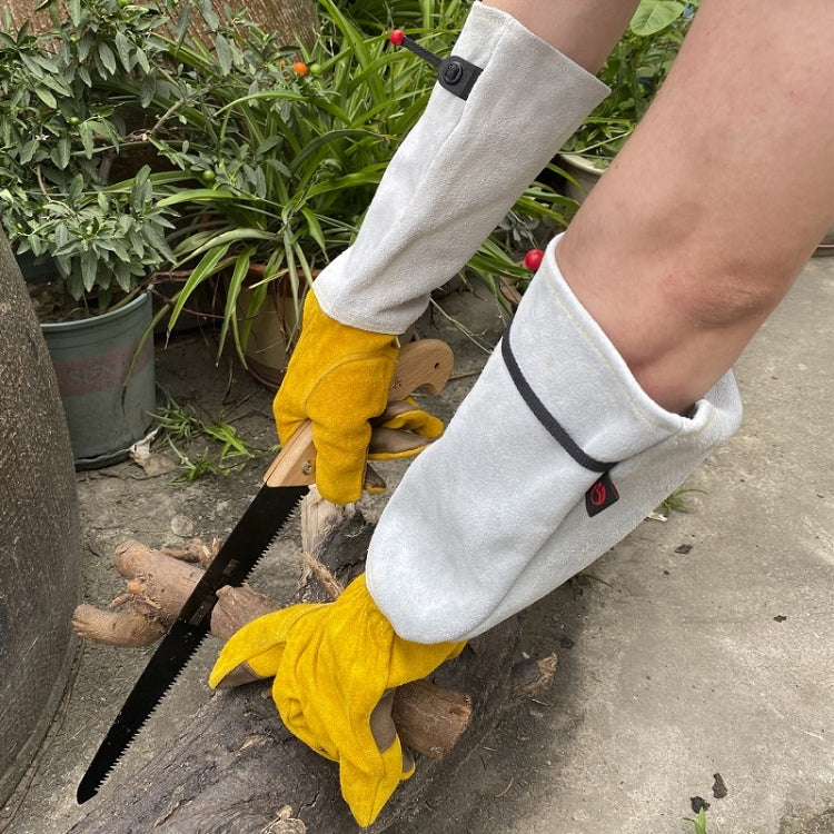 Leather Extended Thick Gardening Gloves Welder Work Gloves, Gold Original White L, Gold White M, Gold White L, Gold White XL