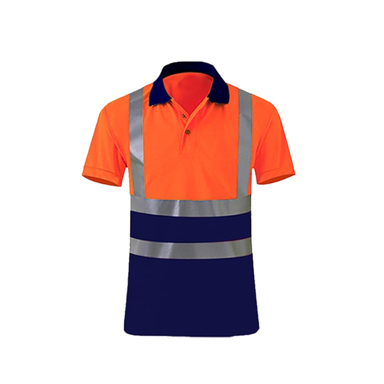 Reflective Quick-drying T-shirt Lapel Short-sleeved Safety Work Shirt, M, L, XL, XXL, XXXL, XXXXL