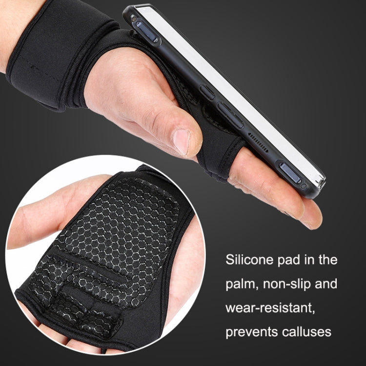 Weightlifting Dumbbell Horizontal Bar Anti-cocoon Anti-slip Wrist Fitness Four-finger Gloves, M, L, XL