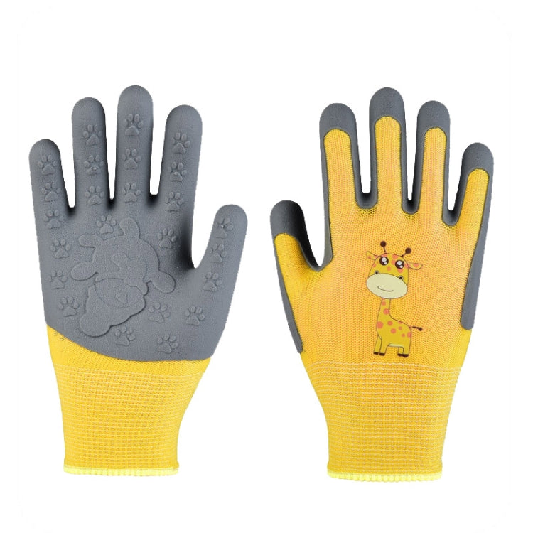 1pair TPE Children Cartoon Gloves Hamster Parrot Anti-scratch Bite Student Gardening Protective Anti-slip Wear-resistant Gloves, S Orange, S Blue, S Yellow, M Orange, M Blue, M Yellow, L Orange, L Blue, L Yellow