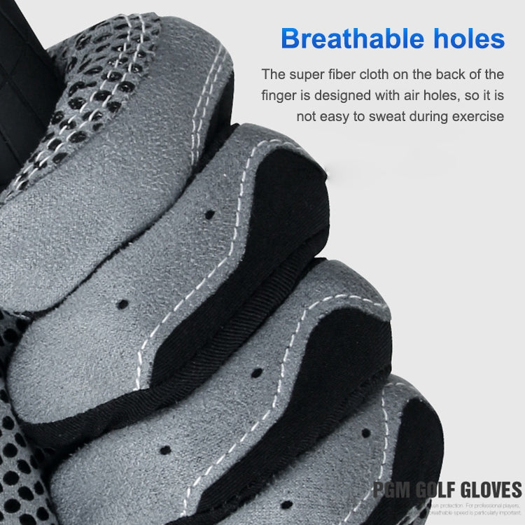 PGM Golf Left Hand Microfiber Cloth Anti-Slip Single Gloves for Men, 22, 23, 24, 25, 26