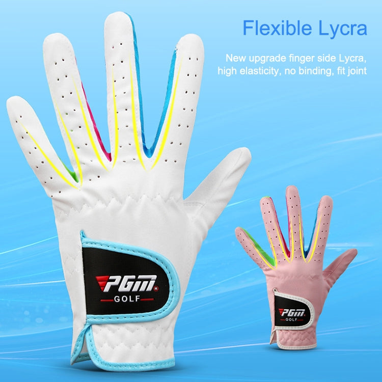 PGM One Pair Golf Microfiber Cloth Soft Comfortable Gloves for Children, 14, 15, 16, 17