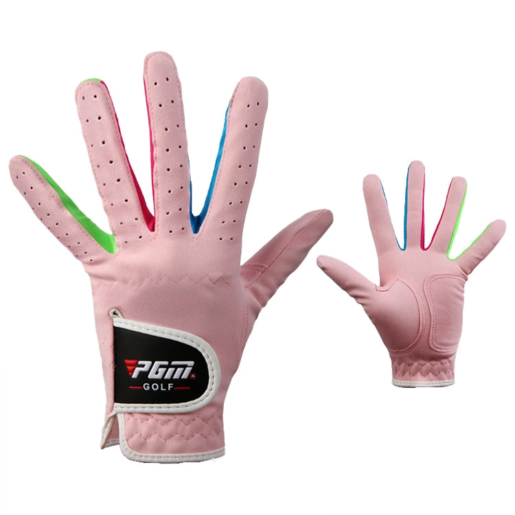 PGM One Pair Golf Microfiber Cloth Soft Comfortable Gloves for Children, 14, 15, 16, 17