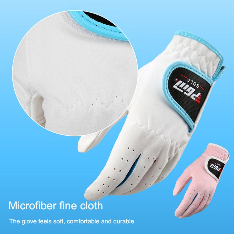 PGM One Pair Golf Microfiber Cloth Soft Comfortable Gloves for Children, 14, 15, 16, 17