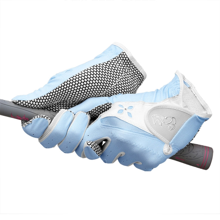 PGM One Pair Golf Non-Slip PU Leather Gloves for Women (Color:Yellow Size:21), 17, 18, 19, 20, 21