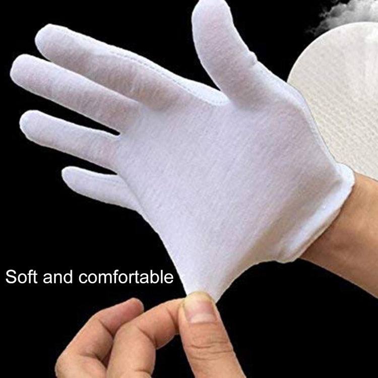 12 Pairs Labor Insurance Work Gloves, Cotton Double-sided, Cotton Double-sided