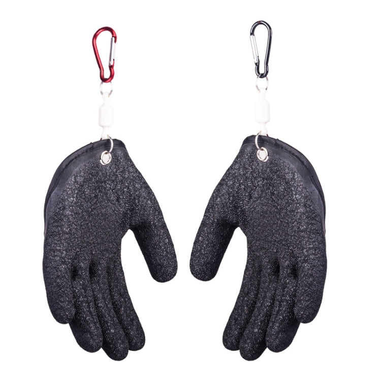 1 Pair Anti-Skid Catch Fish Latex Gloves Stab-resistant Waterproof Fishing Gloves, Specification:, Left+Right, Left+Right+Magnetic Buckles