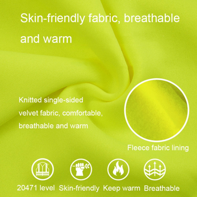 Reflective Hooded Zipper Sweatshirt Outdoor Sports Fleece Reflective Clothing, S, M, L, XL, XXL