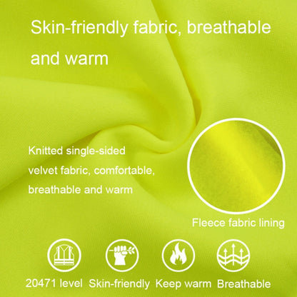 Reflective Hooded Zipper Sweatshirt Outdoor Sports Fleece Reflective Clothing