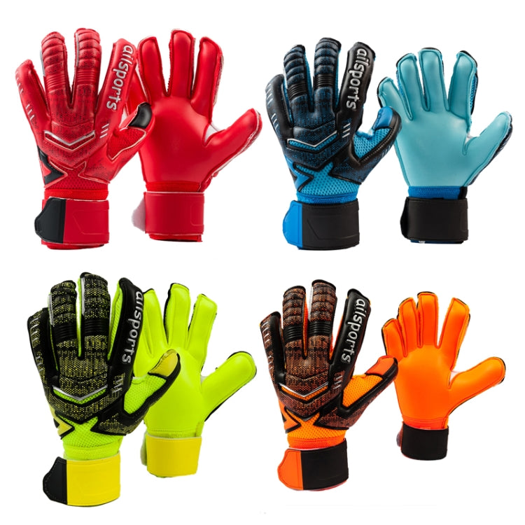Ailsports ST5511 1 Pair Goalkeeper Thicken Latex Fingers Protection Gloves, 5, 6, 7, 8, 9, 10, 11