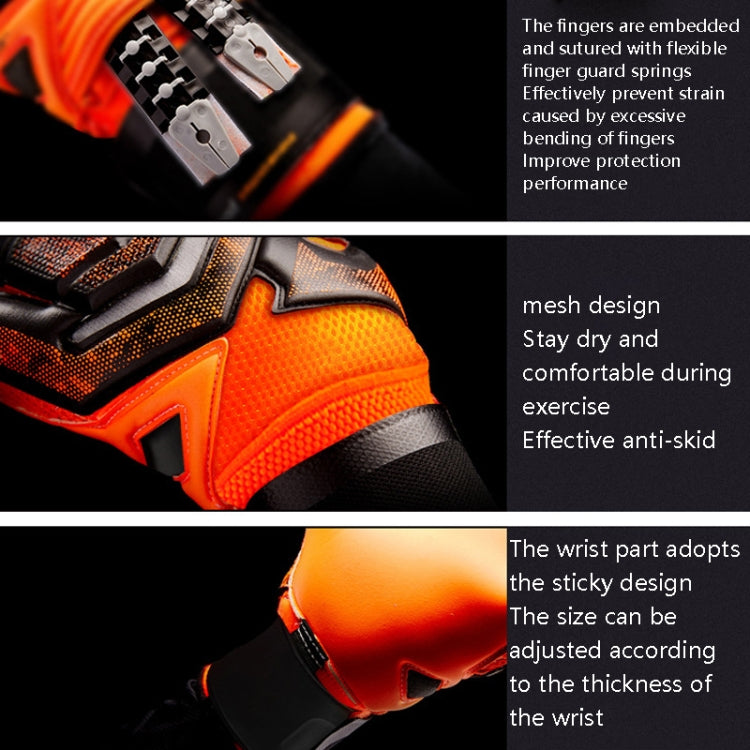 Ailsports ST5511 1 Pair Goalkeeper Thicken Latex Fingers Protection Gloves, 5, 6, 7, 8, 9, 10, 11