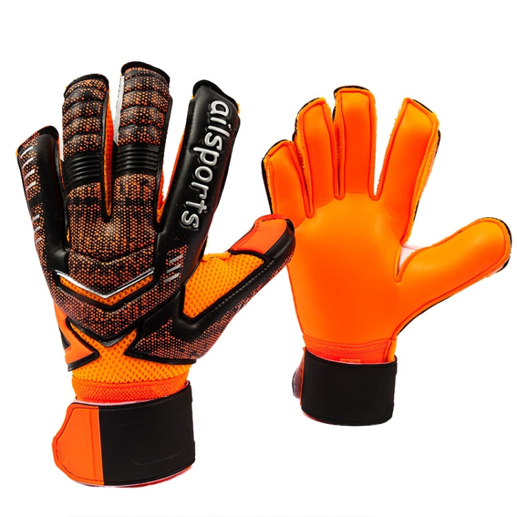 Ailsports ST5511 1 Pair Goalkeeper Thicken Latex Fingers Protection Gloves, 5, 6, 7, 8, 9, 10, 11