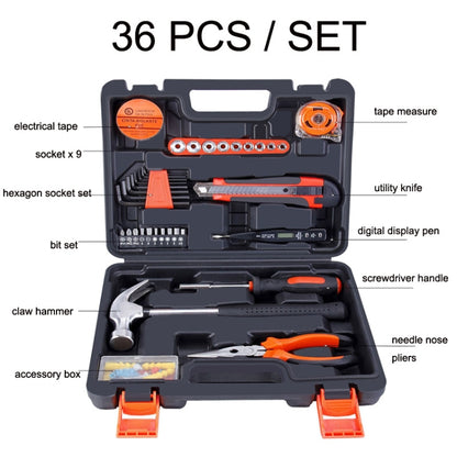 JT-36 Household Manual Hardware Tool Combination Set, 36 PCS / Set