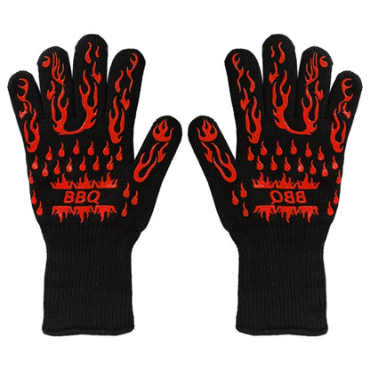 1 Pair High Temperature Resistant Silicone BBQ Gloves  Anti-Scalding Gloves, BBQ Red, BBQ Black, BBQ Blue, Big Flame Red, Big  Flame Black, Big Flame Blue, Flame Dots Red, Flame Dots  Black, Flame Dots  Blue, BBQ Flame Red, BBQ Flame Black�������������...