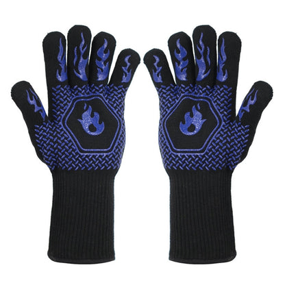 1 Pair High Temperature Resistant Silicone BBQ Gloves  Anti-Scalding Gloves, BBQ Red, BBQ Black, BBQ Blue, Big Flame Red, Big  Flame Black, Big Flame Blue, Flame Dots Red, Flame Dots  Black, Flame Dots  Blue, BBQ Flame Red, BBQ Flame Black�������������...