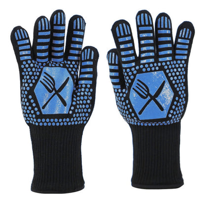 1 Pair High Temperature Resistant Silicone BBQ Gloves  Anti-Scalding Gloves, BBQ Red, BBQ Black, BBQ Blue, Big Flame Red, Big  Flame Black, Big Flame Blue, Flame Dots Red, Flame Dots  Black, Flame Dots  Blue, BBQ Flame Red, BBQ Flame Black�������������...
