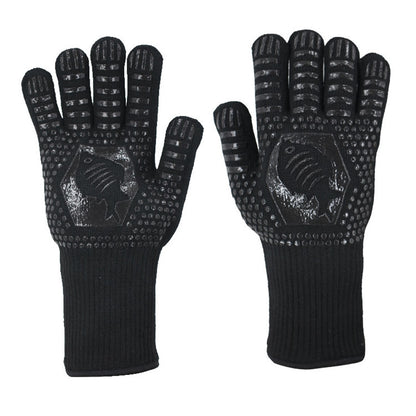1 Pair High Temperature Resistant Silicone BBQ Gloves  Anti-Scalding Gloves, BBQ Red, BBQ Black, BBQ Blue, Big Flame Red, Big  Flame Black, Big Flame Blue, Flame Dots Red, Flame Dots  Black, Flame Dots  Blue, BBQ Flame Red, BBQ Flame Black�������������...