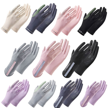 1 Pair XC-14 Riding Driving Sunscreen Anti-UV Fingerless Ice Silk Gloves, Style: