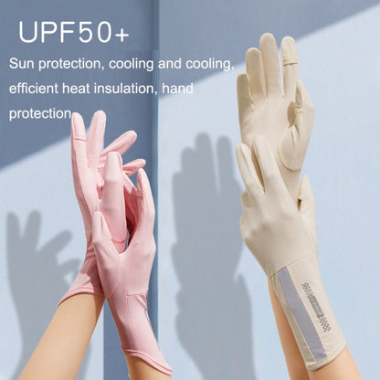 1 Pair XC-14 Riding Driving Sunscreen Anti-UV Fingerless Ice Silk Gloves, Style: