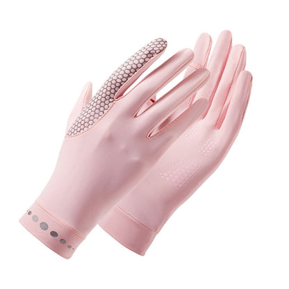 1 Pair XC-14 Riding Driving Sunscreen Anti-UV Fingerless Ice Silk Gloves, Style: