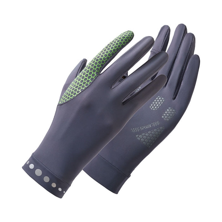 1 Pair XC-14 Riding Driving Sunscreen Anti-UV Fingerless Ice Silk Gloves, Style: