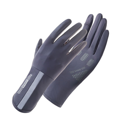 1 Pair XC-14 Riding Driving Sunscreen Anti-UV Fingerless Ice Silk Gloves, Style: