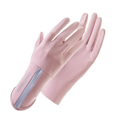 1 Pair XC-14 Riding Driving Sunscreen Anti-UV Fingerless Ice Silk Gloves, Style: