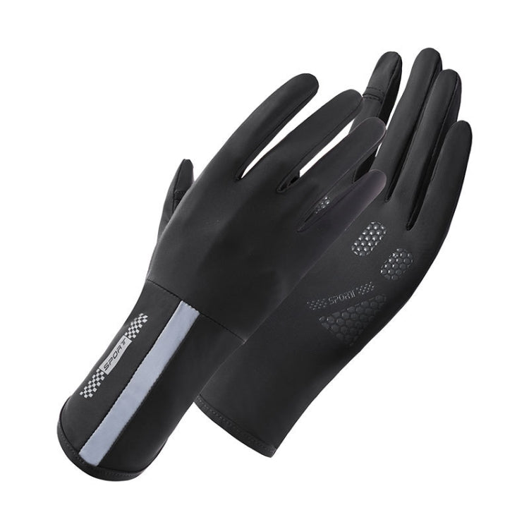 1 Pair XC-14 Riding Driving Sunscreen Anti-UV Fingerless Ice Silk Gloves, Style: