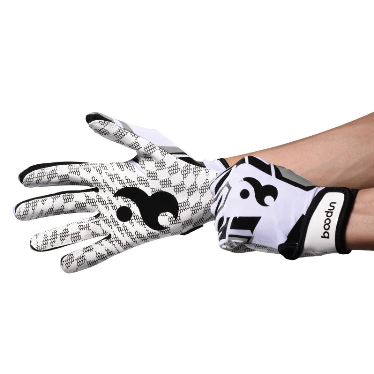 BOODUN C281071G Baseball Rugby Gloves Fitness Sports Anti-Slip Outdoor Hiking Gloves, C281071G White S, C281071G White M, C281071G White L, C281071G Red S, C281071G Red M, C281071G Red L