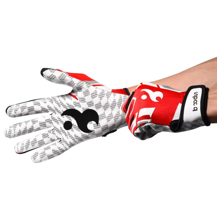 BOODUN C281071G Baseball Rugby Gloves Fitness Sports Anti-Slip Outdoor Hiking Gloves, C281071G White S, C281071G White M, C281071G White L, C281071G Red S, C281071G Red M, C281071G Red L