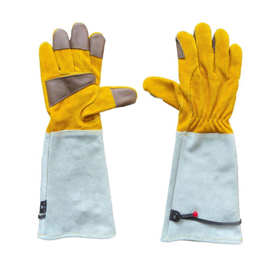 Leather Extended Thick Gardening Gloves Welder Work Gloves, Gold Original White L, Gold White M, Gold White L, Gold White XL