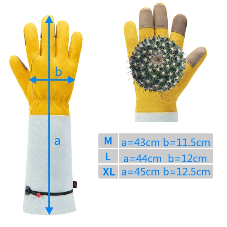 Leather Extended Thick Gardening Gloves Welder Work Gloves, Gold Original White L, Gold White M, Gold White L, Gold White XL