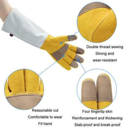 Leather Extended Thick Gardening Gloves Welder Work Gloves, Gold Original White L, Gold White M, Gold White L, Gold White XL