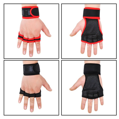 Weightlifting Dumbbell Horizontal Bar Anti-cocoon Anti-slip Wrist Fitness Four-finger Gloves, M, L, XL