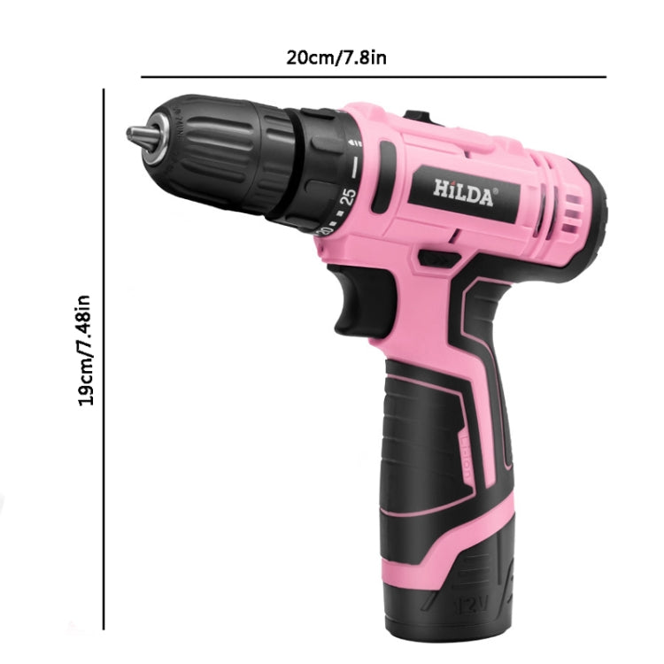 HILDA 12V Cordless Impact Drill Electrical Screwdriver, EU Plug, US Plug, UK Plug