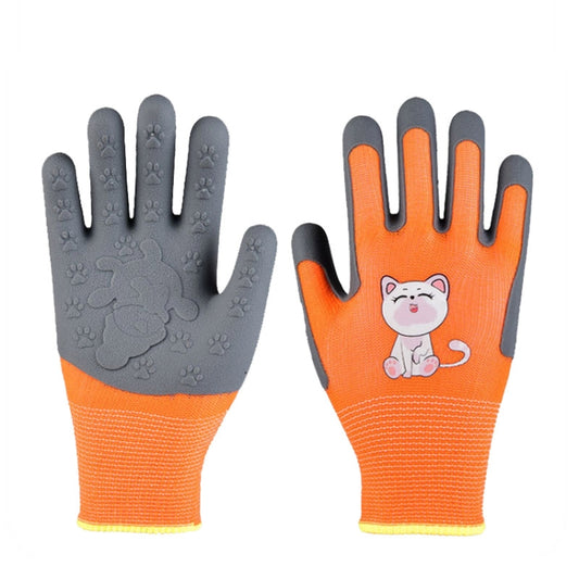 1pair TPE Children Cartoon Gloves Hamster Parrot Anti-scratch Bite Student Gardening Protective Anti-slip Wear-resistant Gloves, S Orange, S Blue, S Yellow, M Orange, M Blue, M Yellow, L Orange, L Blue, L Yellow