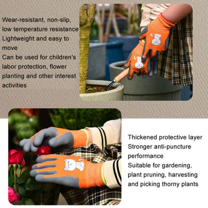 1pair TPE Children Cartoon Gloves Hamster Parrot Anti-scratch Bite Student Gardening Protective Anti-slip Wear-resistant Gloves, S Orange, S Blue, S Yellow, M Orange, M Blue, M Yellow, L Orange, L Blue, L Yellow