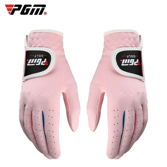 PGM One Pair Golf Microfiber Cloth Soft Comfortable Gloves for Children, 14, 15, 16, 17