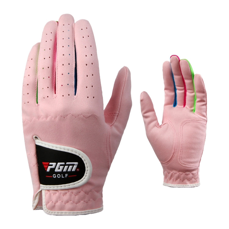 PGM One Pair Golf Microfiber Cloth Soft Comfortable Gloves for Children, 14, 15, 16, 17