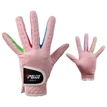 PGM One Pair Golf Microfiber Cloth Soft Comfortable Gloves for Children, 14, 15, 16, 17