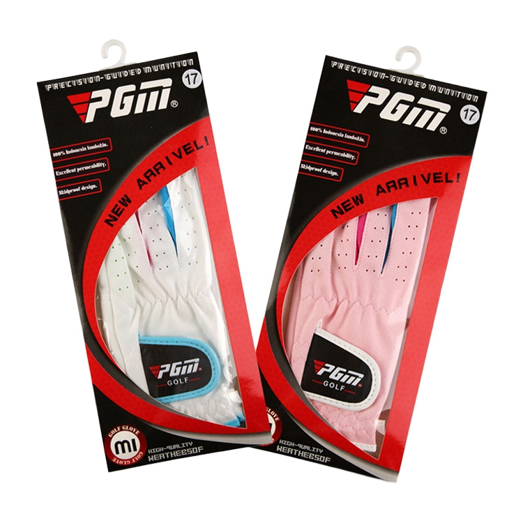 PGM One Pair Golf Microfiber Cloth Soft Comfortable Gloves for Children, 14, 15, 16, 17